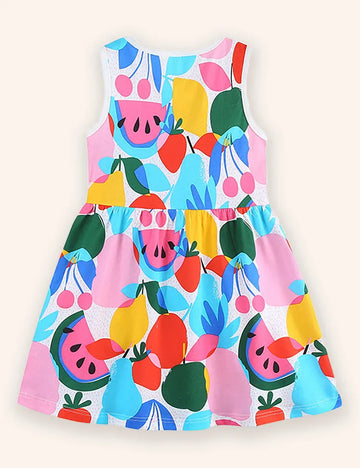 Colorful Fruit Printed Dress